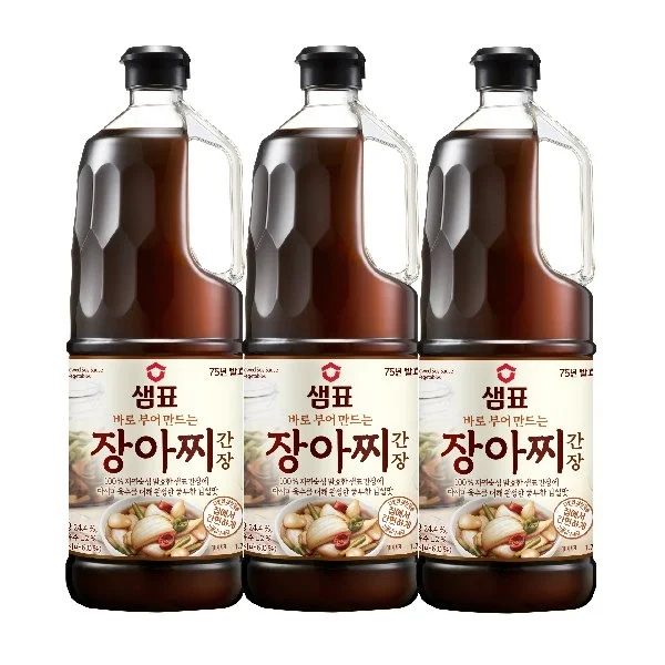 샘표 장아찌 간장, 1.7L, 3병 + 연두링, 랜덤, 1개