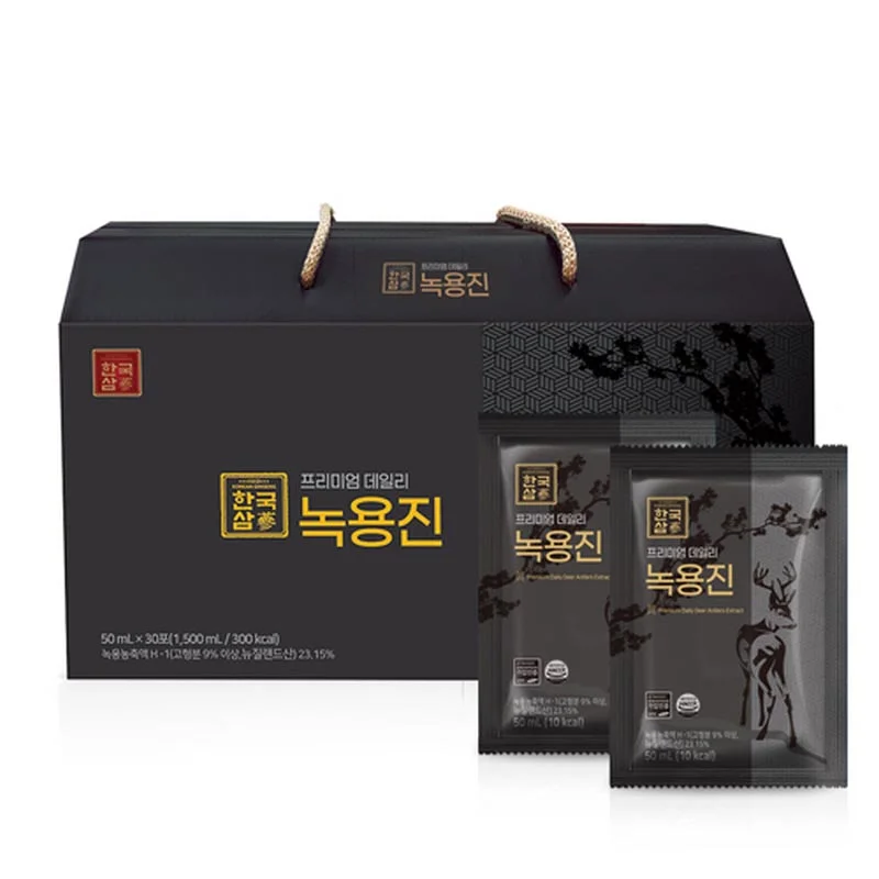 한국삼 프리미엄 데일리 녹용진, 50ml, 30포, 2박스