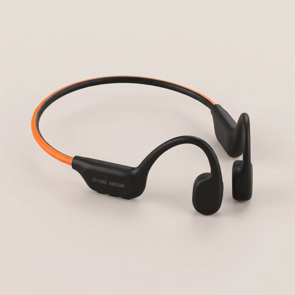 에이투 본네온 초경량 LED 골전도 블루투스 이어폰 MP3 탑재 완전방수 IPX7 BONE NEON, 블랙