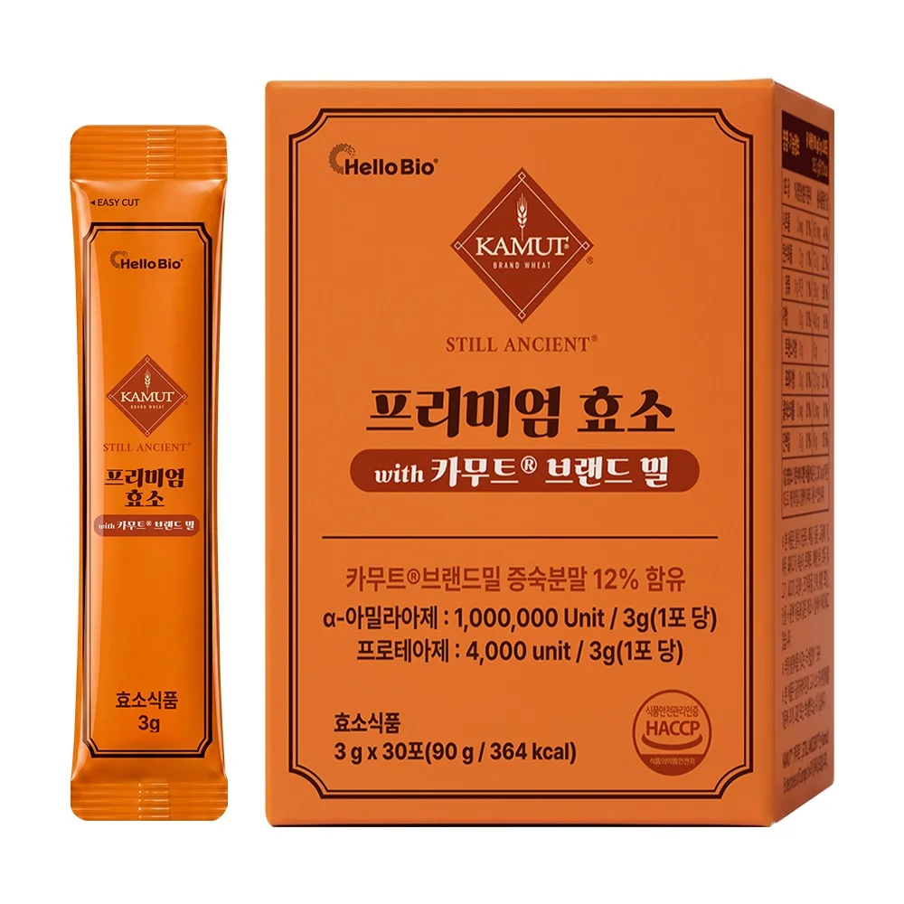 헬로바이오 프리미엄 효소 with 카무트 브랜드 밀, 3g, 30포, 1박스