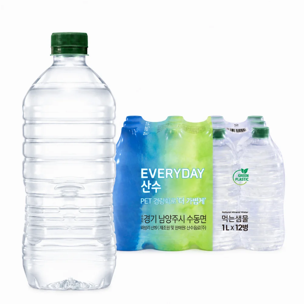 아임에코 가벼운샘 무라벨 생수, 1L, 36병