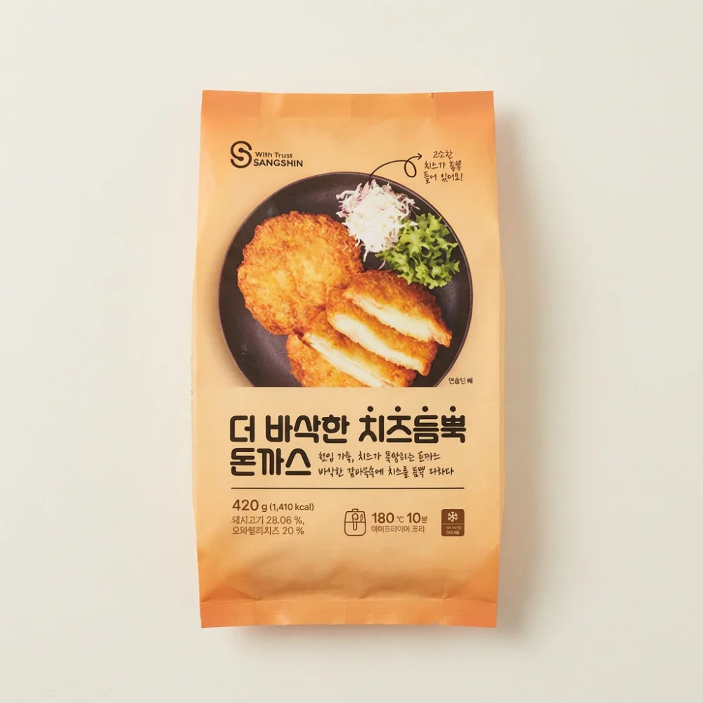 상신 더 바삭한 치즈듬뿍 돈까스, 420g, 2팩