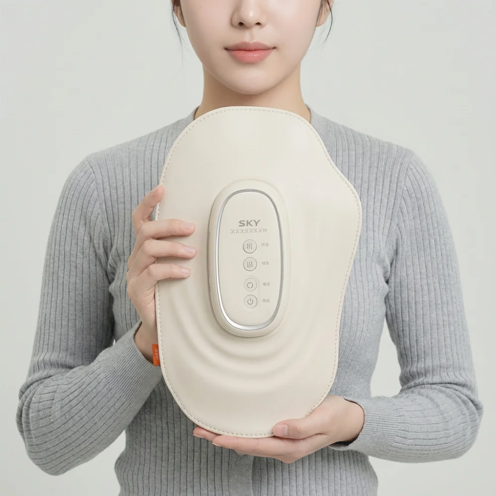 스카이 플래티넘 공기압 온열 손 마사지기, EM12, 베이지, 1개