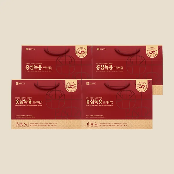 종근당건강 6년근 홍삼녹용 프리미엄, 50ml, 30포, 4박스