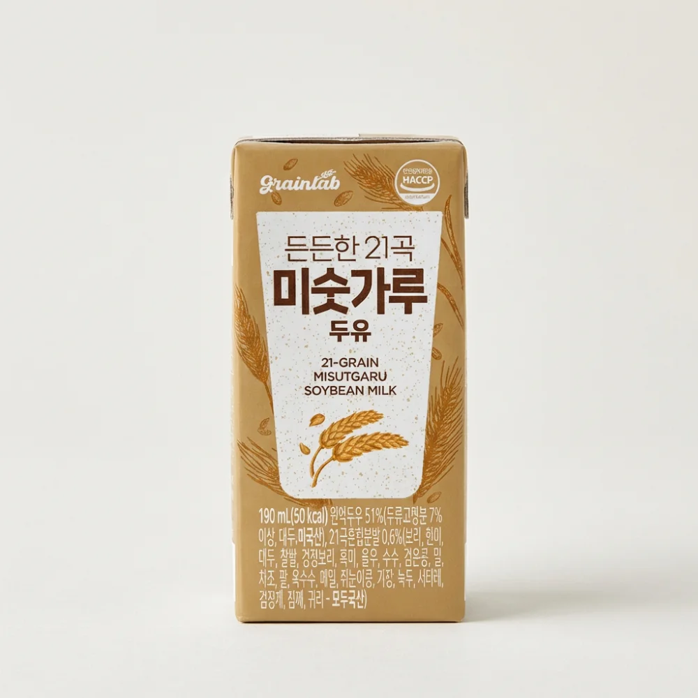 그레인랩 든든한 21곡 미숫가루 두유, 190ml, 40팩