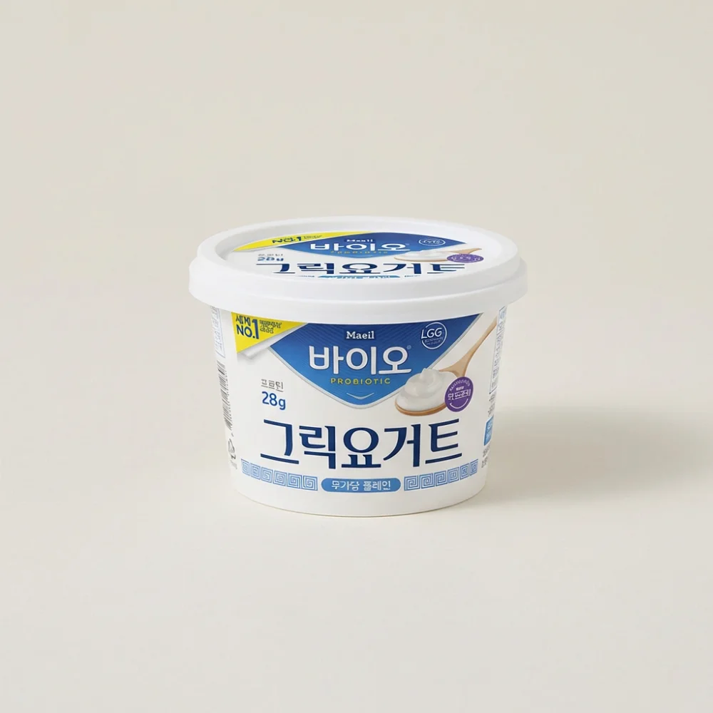 매일바이오 그릭요거트 무가당 플레인, 400g, 6개