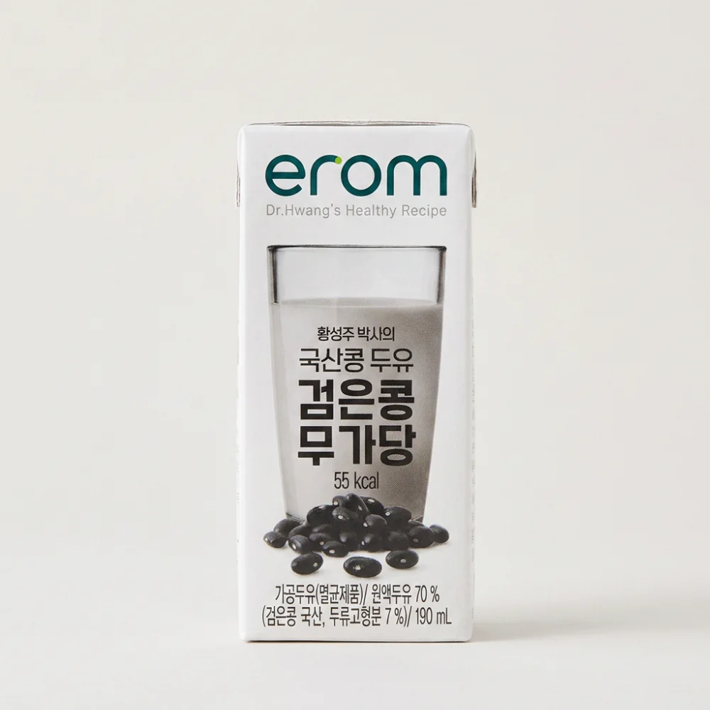 이롬 황성주 국산콩 두유 검은콩 무가당, 190ml, 16개