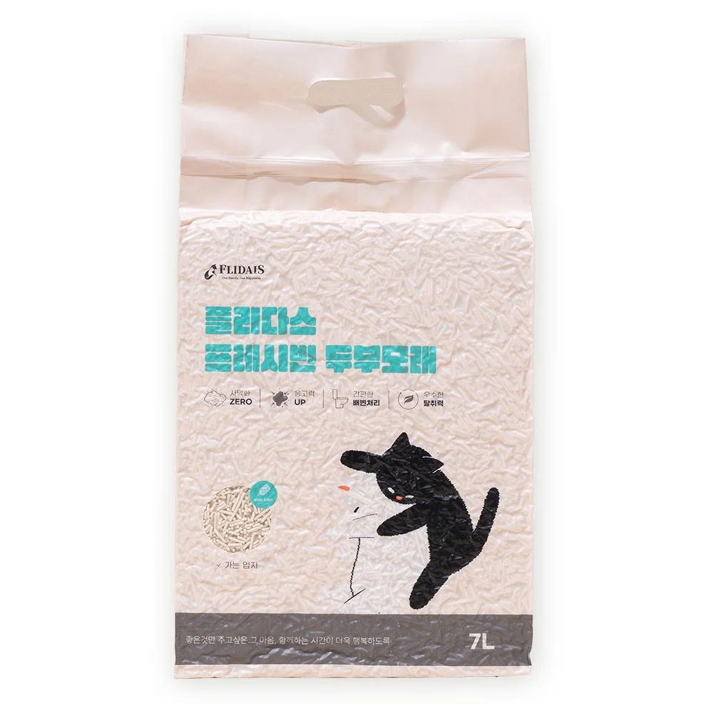 플리다스 고양이 두부모래, 베이비파우더, 7L, 6개, 1개