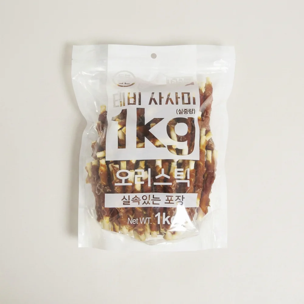 테비 강아지간식, 테비 오리스틱, 1kg, 1개