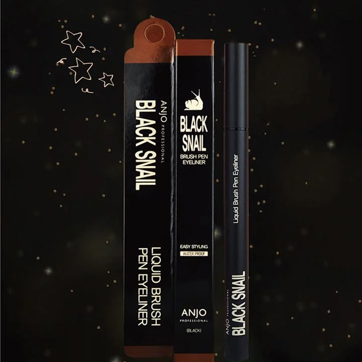 [03864] 앙쥬 블랙스네일 브러쉬 펜 아이라이너, 0.5ml, 2개