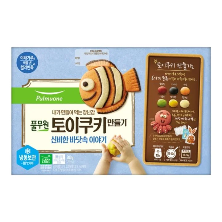 [04005] 풀무원 토이쿠키 신비한 바닷속 이야기, 300g, 3개