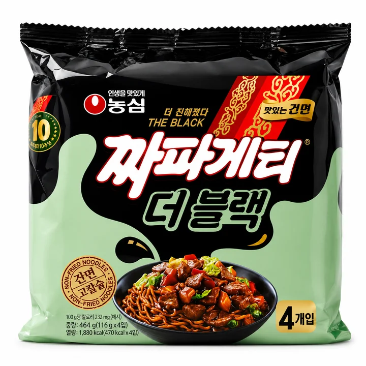 [04054] 농심 짜파게티 더블랙, 116g, 32개