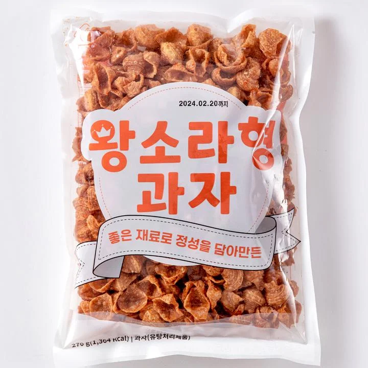 [04078] 얇고 바삭한 왕소라형 과자, 270g, 4봉
