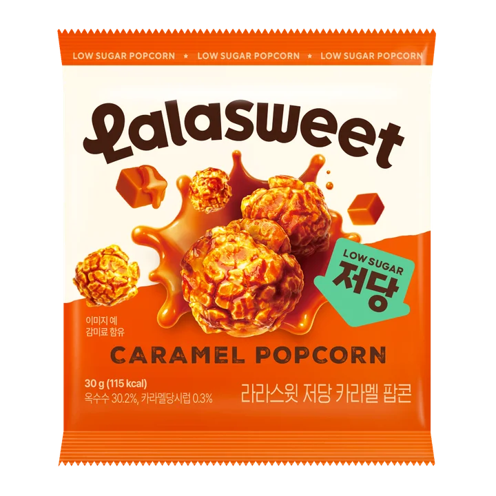 [04248] 라라스윗 저당 카라멜 팝콘, 카라멜맛, 38g, 50개