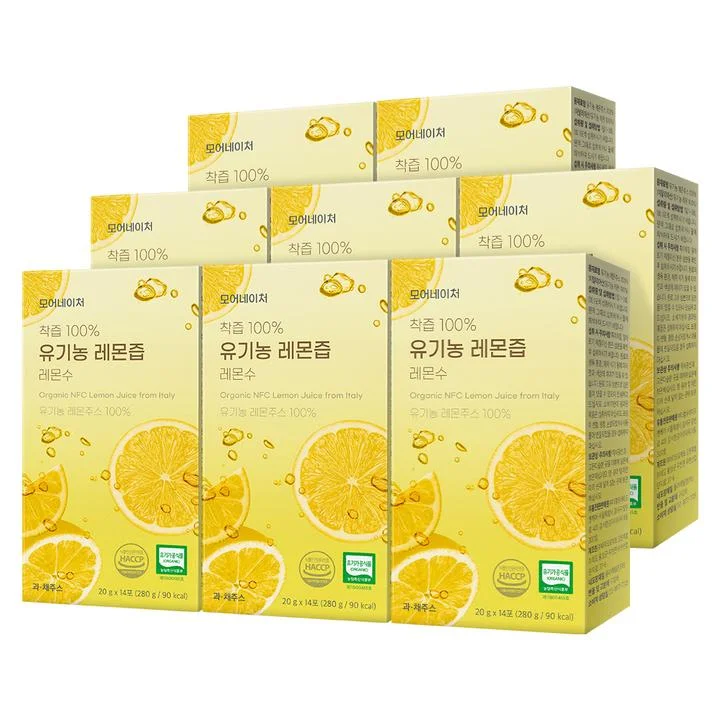 [04268] 모어네이처 착즙100% 유기농 레몬즙 레몬수, 20g, 14포, 8박스