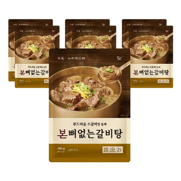 [04277] 본죽 본 뼈없는 갈비탕, 700g, 7팩