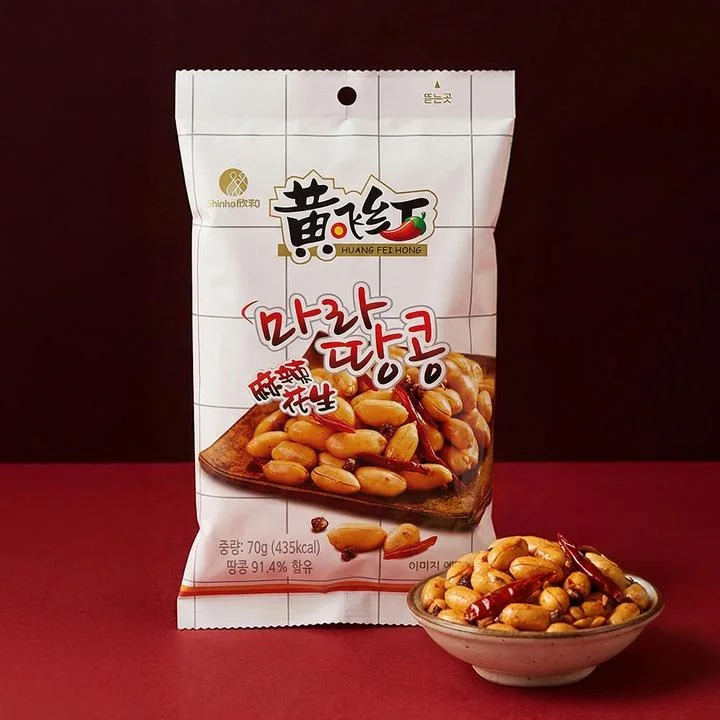 [04278] 황비홍 마라땅콩 스낵, 70g, 36개