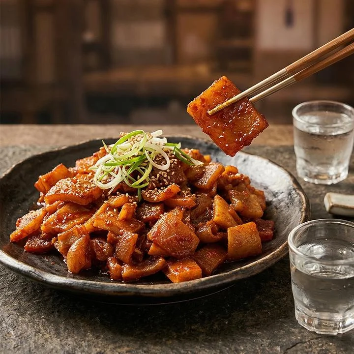 [05380] 한양야식상회 매운 양념 돼지 껍데기, 300g, 1개