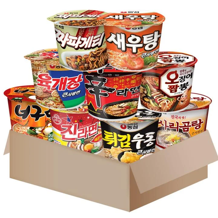 [05382] 농심 큰사발면 세트, 신라면, 새우탕, 너구리, 육개장, 튀김우동, 오징어짬뽕, 짜파게티, 사리곰탕, 진라면, 9개