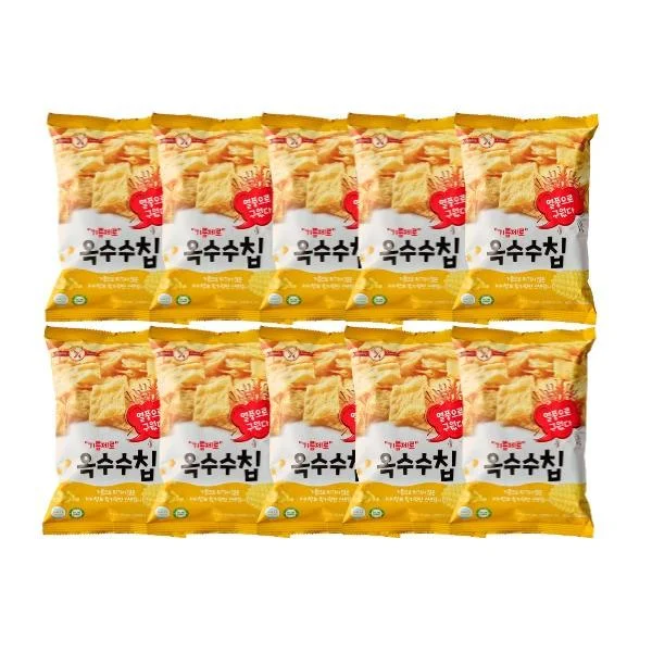 [05416] 기름제로 옥수수칩, 60g, 10봉