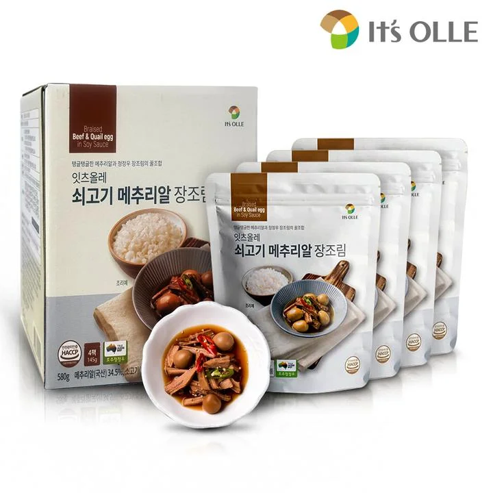[05681] 잇츠올레 쇠고기 메추리알 장조림, 145g, 4팩, 1개