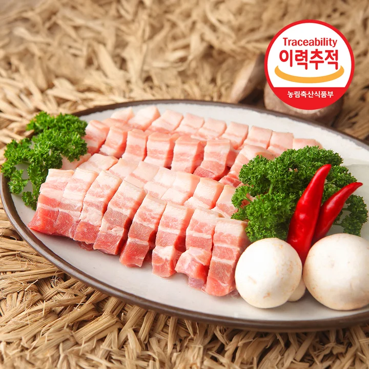 [05690] 미트포테이블 한입 삼겹살, 1kg, 3개