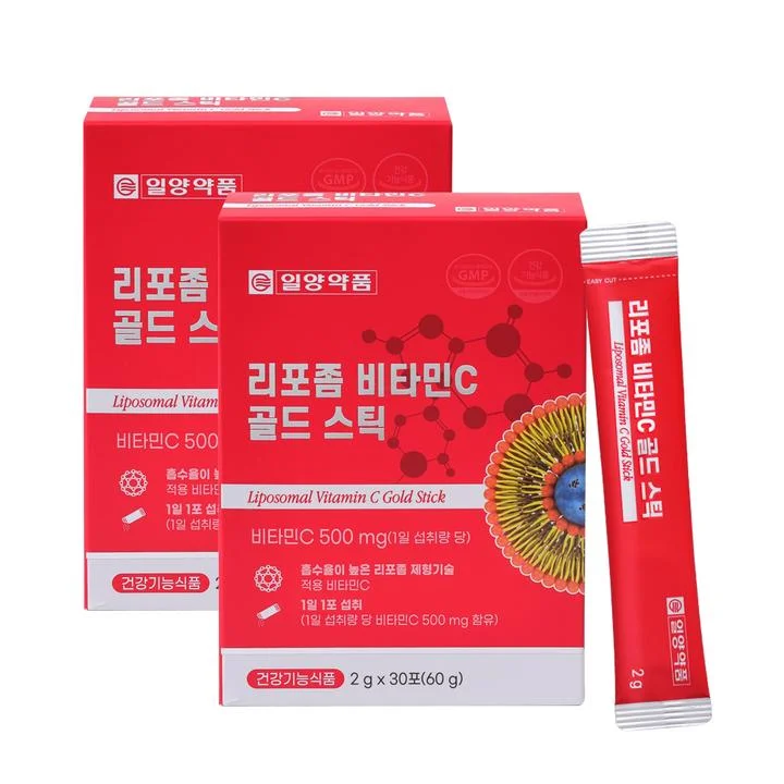 [05748] 일양약품 리포좀 비타민C 골드 스틱, 2g, 30포, 2박스