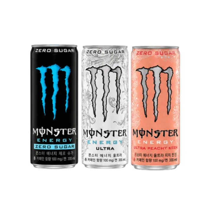 [05778] 몬스터에너지 울트라 제로 슈거 피치, 355ml, 12개