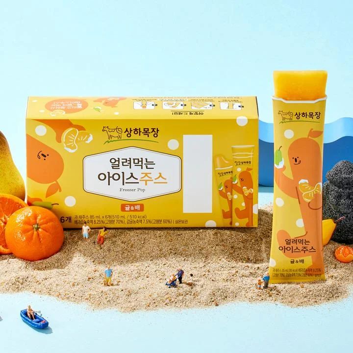 [06508] 상하목장 얼려먹는 아이스주스 귤배, 85ml, 24개