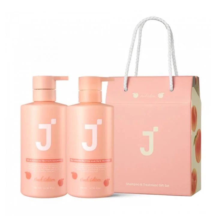 [06578] 제이숲 실크 케라틴 샴푸 피치 에디션 선물세트, 500ml, 1개
