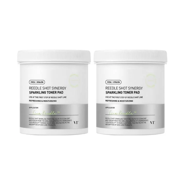 [06640] VT 리들샷 시너지 스파클링 토너 패드, 리들함유, 200ml, 80매, 2개