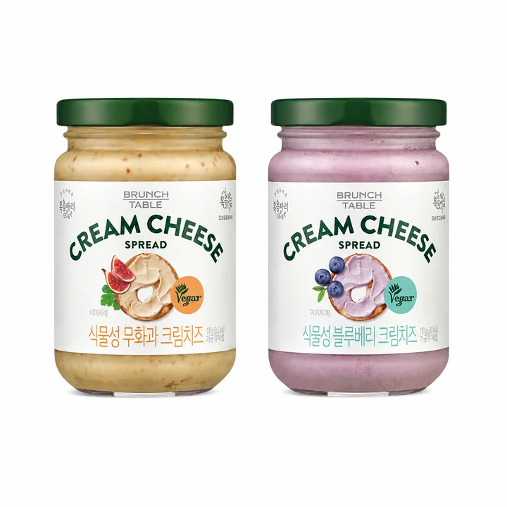 [08277] 복음자리 식물성 크림치즈, 무화과, 190g, 1개 + 블루베리, 190g, 1개