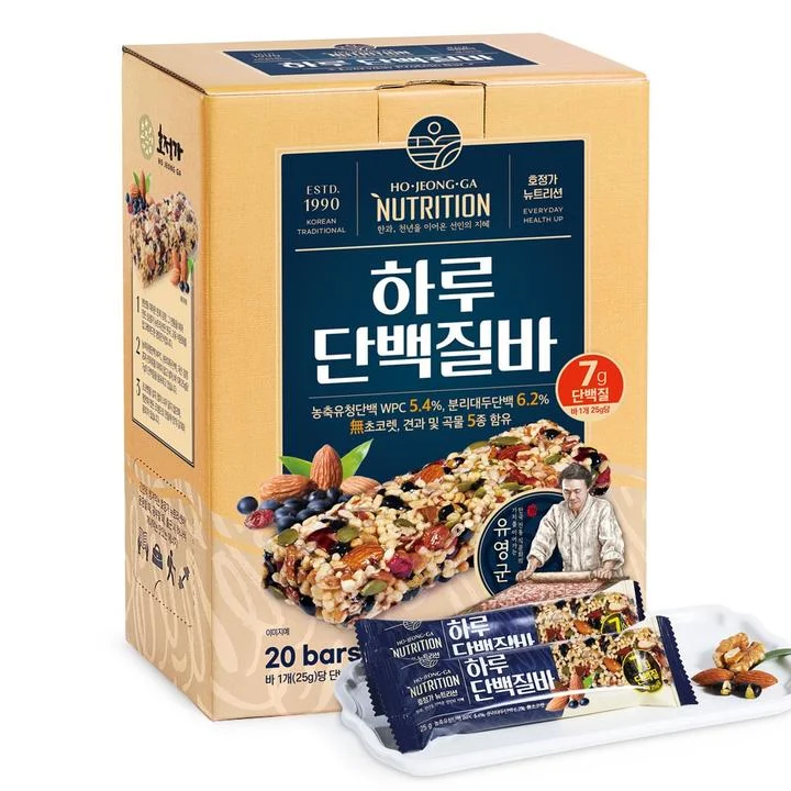 [08279] 호정가 하루단백질바, 25g, 20개