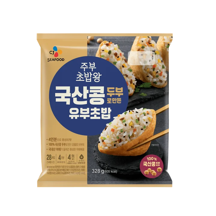 [08284] 주부초밥왕 국산콩 두부로 만든 유부초밥, 328g, 2개