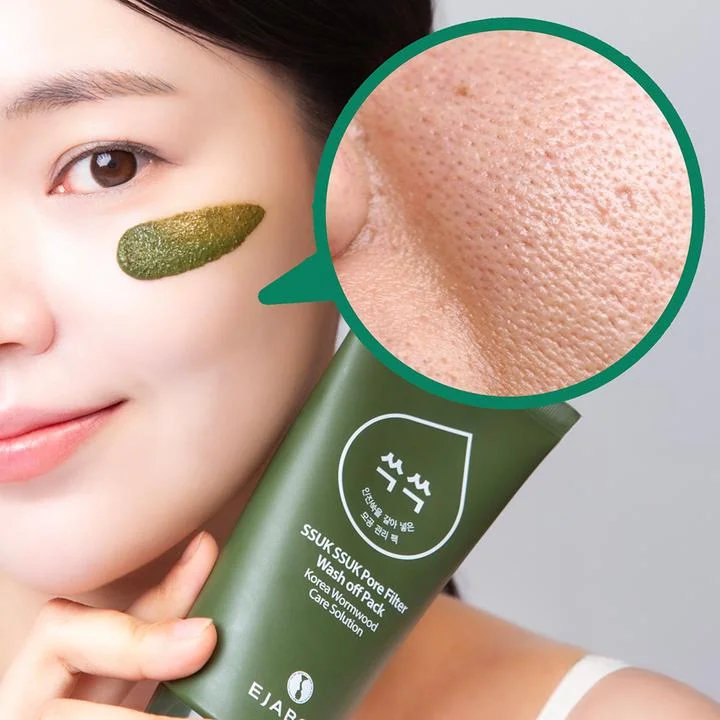 [08295] 이자본 쑥쑥 모공 필터 워시오프 팩, 130g, 4개