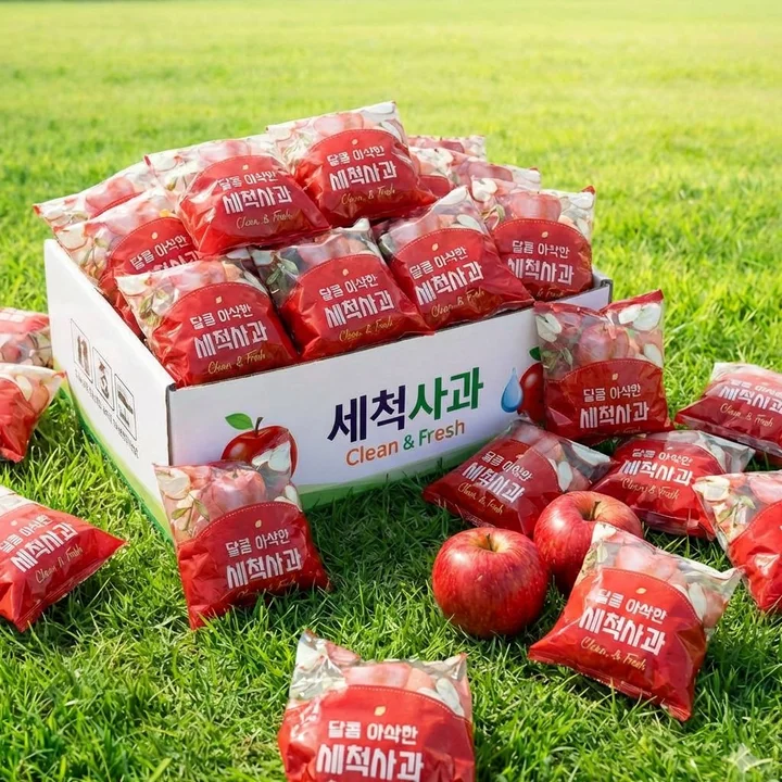 [08526] 세척사과, 최대15brix, 마트납품용, 꿀사과, 5kg, 1박스