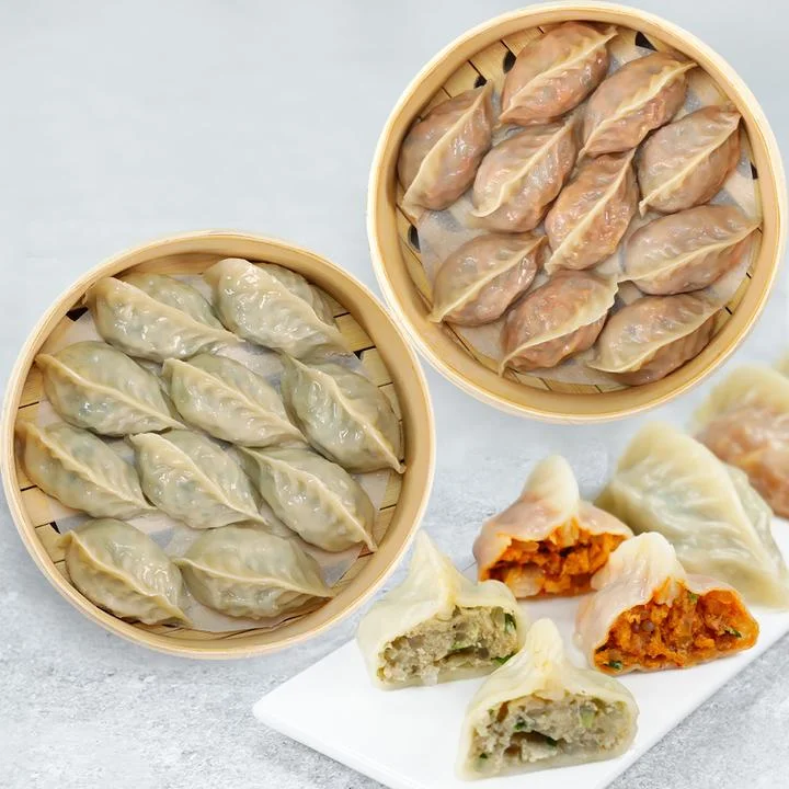 [08532] 허만두 잎새만두, 알찬고기 1.4kg 1봉 + 알찬김치 1.4kg 1봉, 2봉