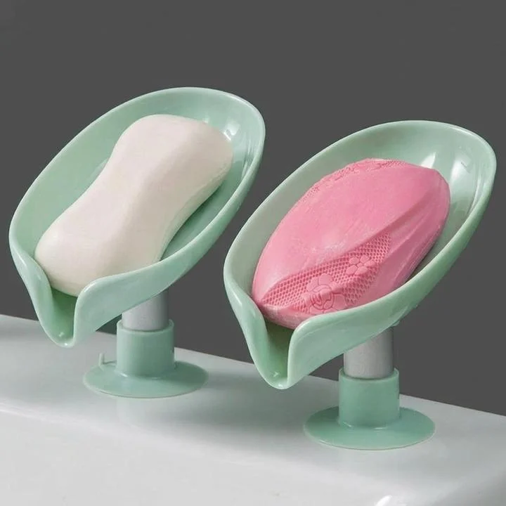 [08535] 나뭇잎 물빠짐 비누 받침대, 민트, 2개