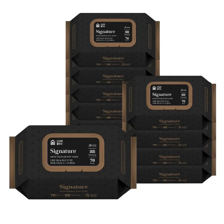 [08561] 숨 시그니처 물티슈, 63gsm, 70매, 10팩