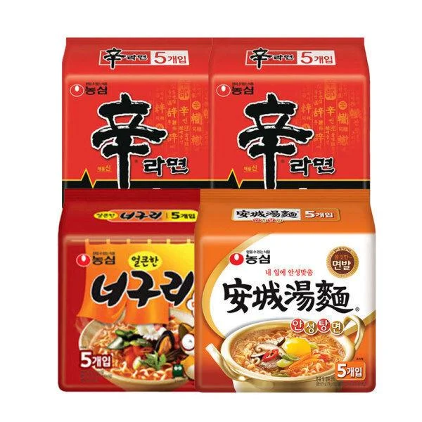 [08598] 농심, 신라면 10봉 + 안성탕면 5봉 + 너구리 5봉, 20봉