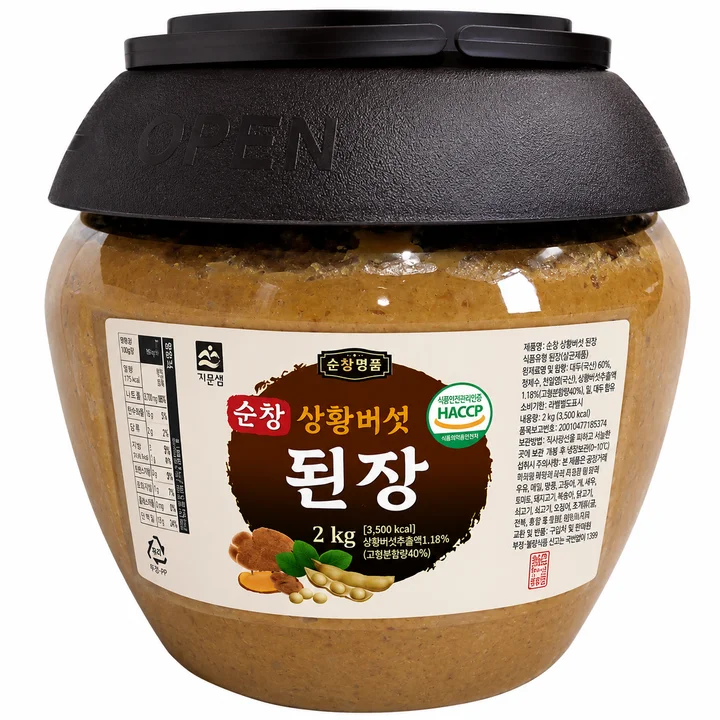 [08600] 기픈샘 순창 상황버섯 된장, 2kg, 1개