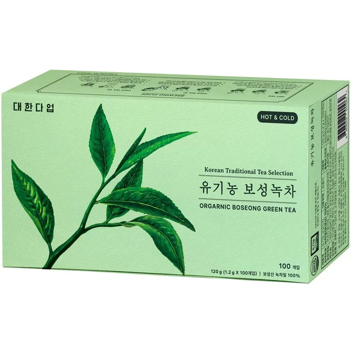 [08641] 대한다업 유기농 보성녹차, 1.2g, 100개입, 1개