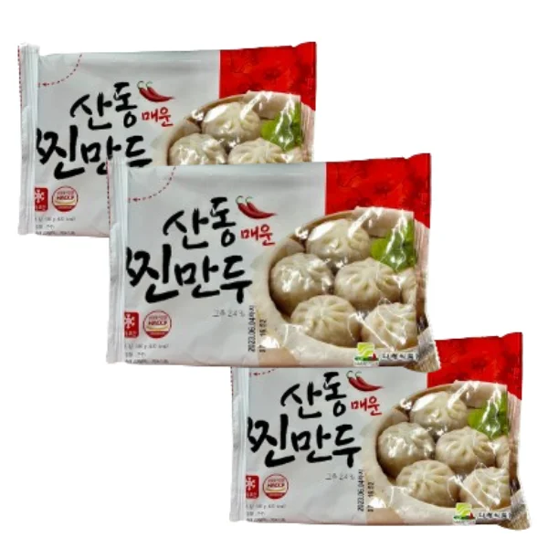 [08664] 나래 산동 매운 찐만두, 180g, 3개