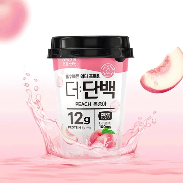 [08666] 빙그레 더단백 워터프로틴 컵 복숭아, 250ml, 20입