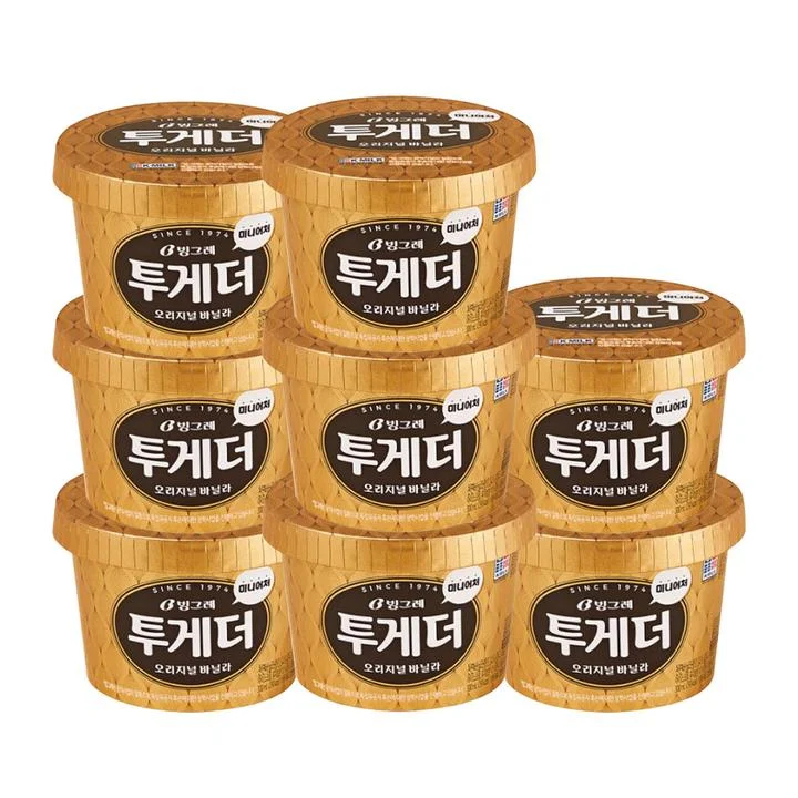 [08683] 빙그레 투게더, 오리지널 바닐라, 270ml, 8개