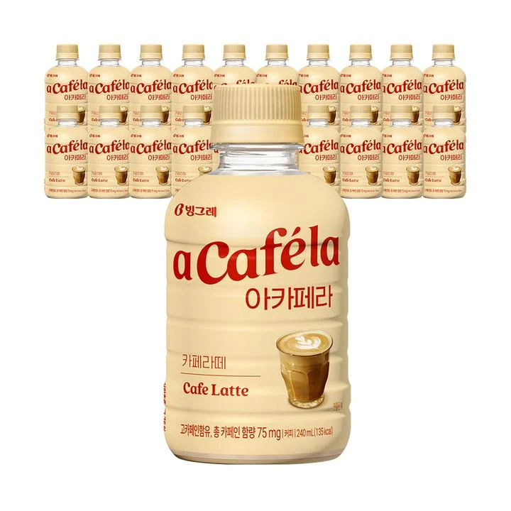 [08714] 아카페라, 카페라떼, 240ml, 20개