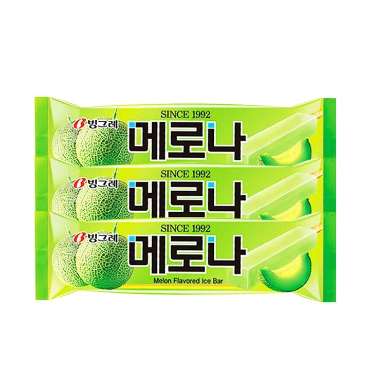 [08721] 빙그레 메로나 멜론 바 아이스크림, 75ml, 30개