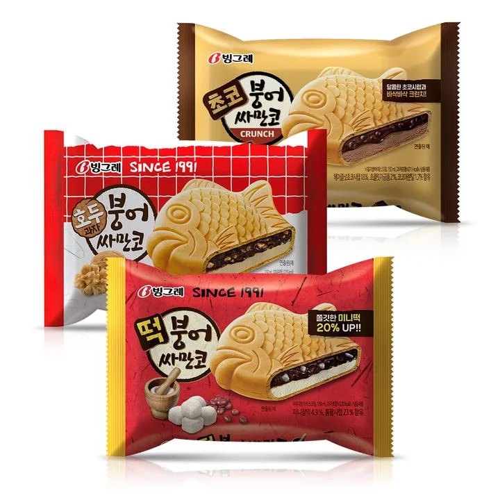 [08737] 붕어싸만코, 떡 150ml 1개 + 초코 150ml 10개 + 호두과자 150ml 10개, 30개
