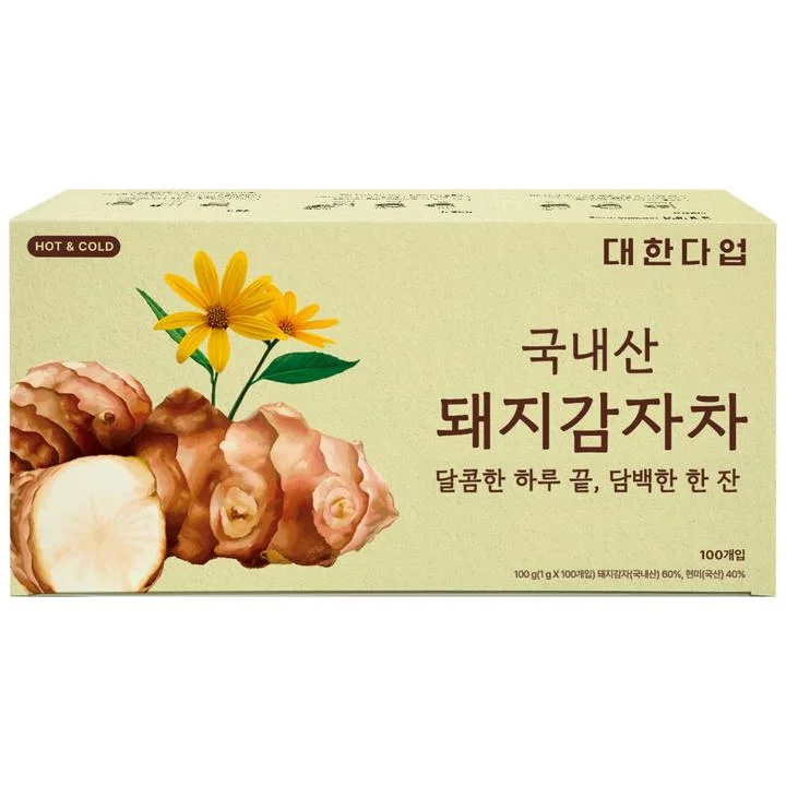 [08757] 대한다원 국내산 돼지감자차, 1g, 100개, 1개