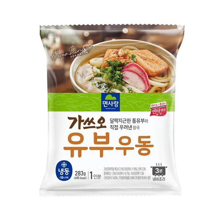 [08809] 면사랑 가쓰오 유부우동, 283g, 6개